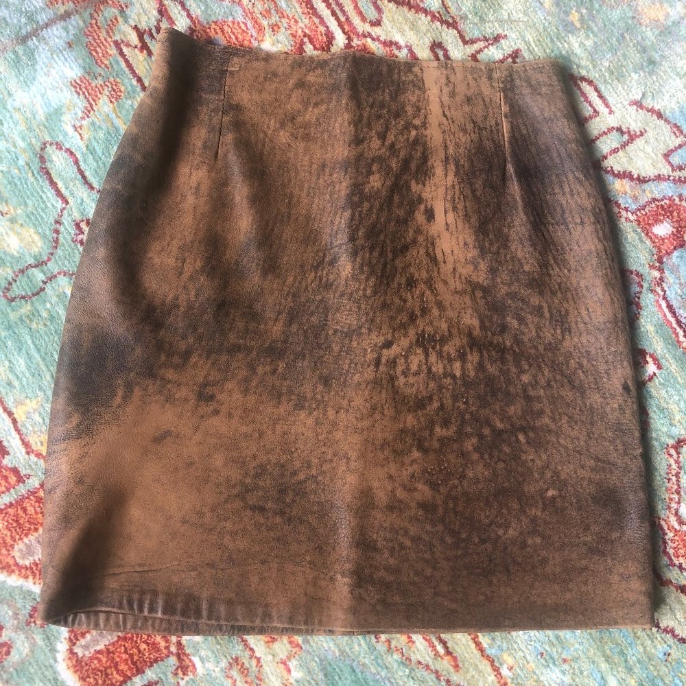 Vintage Leather Mini Skirt - Super Soft leather